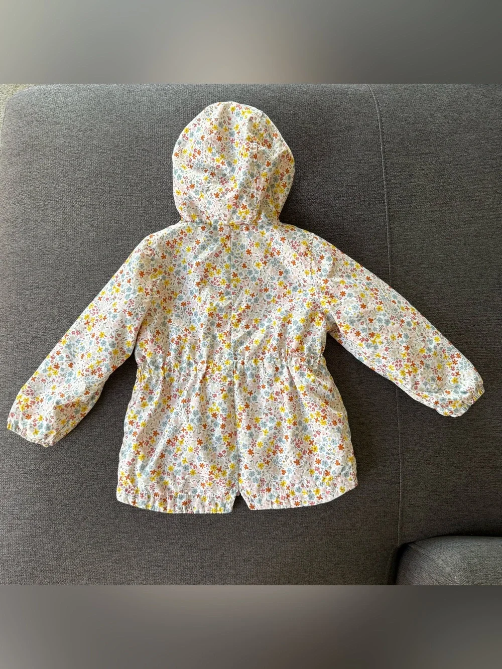 Carter's Floral Hooded Jacket Pink Yellow Cottagecore Outdoor Girls 3T